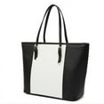 thumbnail image 4 of LHSHID Big Bag Fashion Women Pu Leather Handbag Brief Shoulder Bag Black White Large Capacity Luxury Tote Shopper Bag Designer, 4 of 6