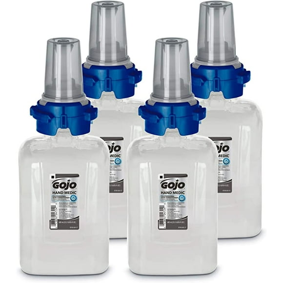 Gojo HAND MEDIC Professional Skin Conditioner for Industrial Environments, Fragrance Free, 685 mL Conditioner Refill ADX-7 Dispenser (Pack of 4) – 8745-04