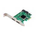 thumbnail image 1 of IO CREST SI-PEX40058 Carte Contrôleur HyperDuo 2 Ports SATA III 2 Ports eSATA III PCIe 2.0 x2 Vert, 1 of 5