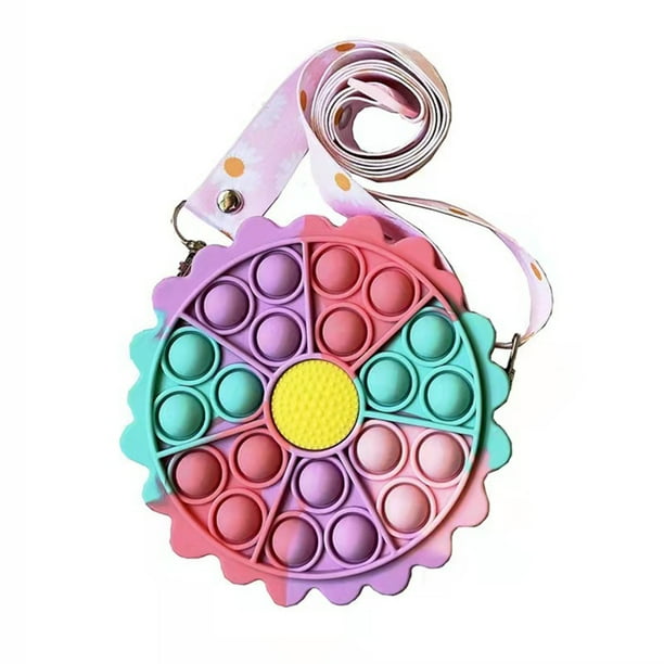 Push Bubble Coin Purse Silicona Descompresión Juguete Extrusión Bubble Messenger Bag Para Amante Y Hermana seitruly AP008187-05
