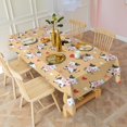 thumbnail image 6 of Orange Cow Heart Pattern Rectangle Tablecloth 60"x102",Waterproof Polyester Rectangle Table Cloth, Wipeable Spillproof Polyester Tablecloth for Dining, Camping, Indoor and Outdoor, 6 of 6