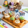 thumbnail image 4 of Cupcake Toppers LECAKTO Baseball It's A Boy Gender Reveal x18, 4 of 6