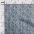 thumbnail image 2 of oneOone Cotton Cambric Dusty Blue Fabric Asian Batik Jacobean Flower Dress Material Fabric Print Fabric By The Yard 56 Inch Wide, 2 of 4