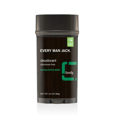 Every Man Jack Eucalyptus Aluminum-Free Deodorant for Men, Naturally Derived, 3 oz