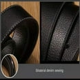 thumbnail image 3 of High-quality 3.7cm Trouser Jeans Belt Decor Replace Strap Durable Leather Belt Strap No Buckle Belt Waistband Genuine Leather BROWN, 3 of 8