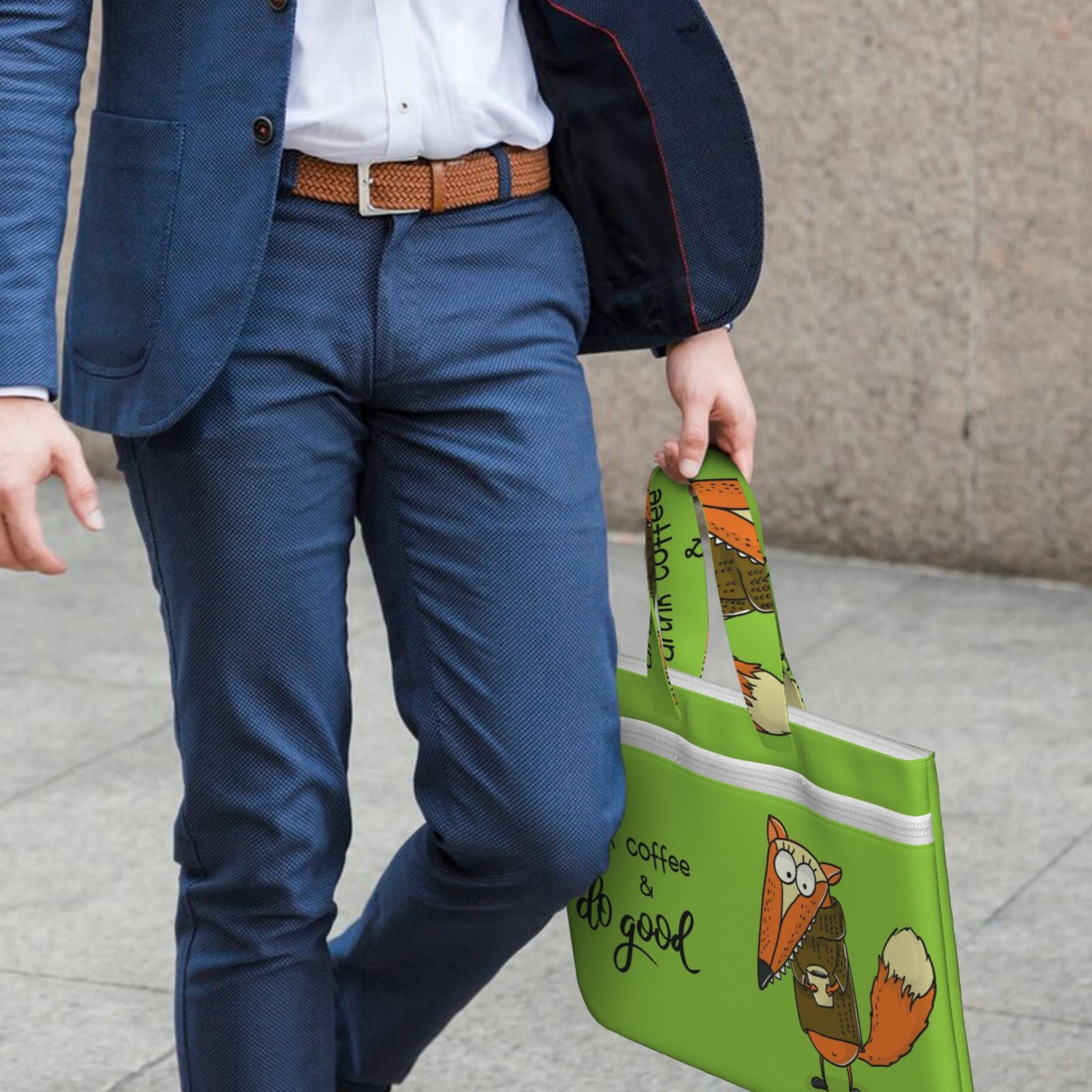 Kdxio Drink Coffee And Do Good File Tote Document Bag Business Briefcase Bag Document Organizer Tote Briefcase for Letter A4 Files Business Teacher Office Bag