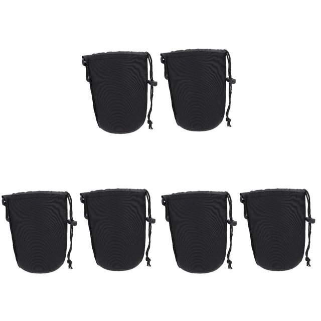 Bolsa de accesorios para cámara, 6 unidades, funda pequeña de neopreno para lentes de cámara