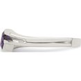 thumbnail image 4 of Sterling Silver Purple Round Bezel Cz Ring (Size 6) Made In Thailand qr4428-6, 4 of 5