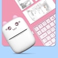 thumbnail image 4 of Kearding Impresora térmica portátil blanca, solución pequeña y ligera que ahorra tiempo, impresora inalámbrica Bluetooth Kits de mantenimiento de impresoras rosa, 4 of 6