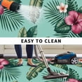 thumbnail image 5 of Tropical Outdoor Rug for Patio/Deck/Porch, Non-Slip Large Area Rug 5 x 8 Ft, Pink Floral Green Palm Leaf Aqua Watercolor Indoor Outdoor Rugs Washable Area Rugs, Reversible Camping Rug Carpet Runner, 5 of 8