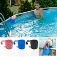 thumbnail image 5 of SLYNSHome Poolside Cup Holders for Above Ground Swimming Pool Beverage Rack Swimming Pool Storage Basket Clip-On No-Spill Cup Holder (Pink), 5 of 5