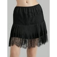 thumbnail image 2 of Jxzom Women Tiered Lace Mini Skirt Summer Casual Elastic Waist Pleated Lace Trim Half Slips Short Skirts Underskirt S/M/L/XL, 2 of 7