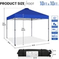 thumbnail image 7 of Yaheetech 10x10 ft Heavy Duty Pop Up Canopy with Carry Bag and Adjustable Height, Blue, 7 of 7