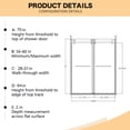 thumbnail image 3 of BARONAGE 50-60 " W x 70" H Frameless Double Sliding Soft-Close Shower Door, Noiseless Shatterproof Shower Door, 5/16"(8mm) Laminated Glass Premium Tempered Glass Shower (Matte Black Towel Bars), 3 of 18