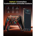 thumbnail image 6 of EUROA Switch 2 Pro Controller for Nintendo Switch 2/Switch/ OLED/Lite with Charging Dock, Turbo&Vibration, Pumpkin Glow, 6 of 9