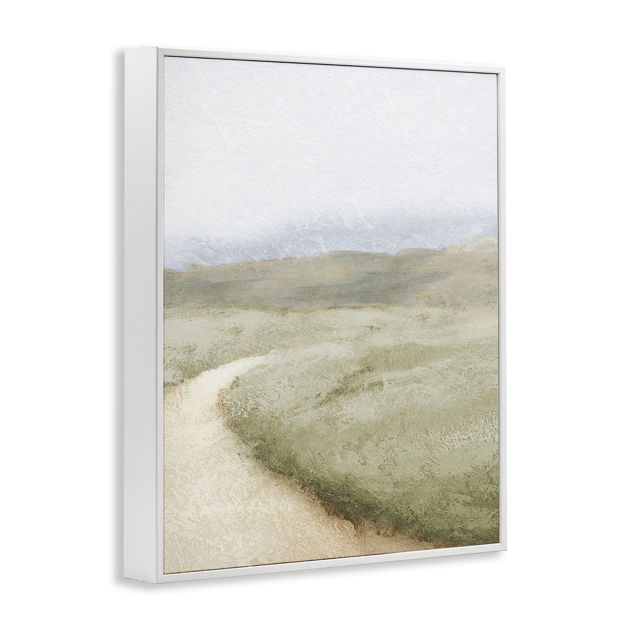 Stupell Industries Green Pasture Quiet Landscape White Framed Giclee Art, design by Michael Marcon