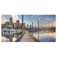 thumbnail image 2 of Marina Along the River - Landscape Photography Canvas Print, 2 of 3