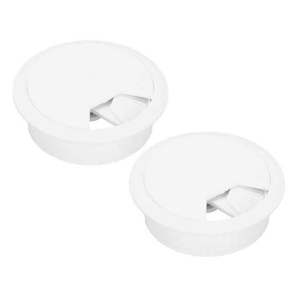 2 Pcs Desk Grommet 2 Inch(50mm), Round Desk Cord Hole Cover, White