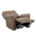 thumbnail image 5 of Morrison Camel Brown Polyester Faux Suede Leather Power Recliner, 5 of 11