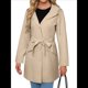 thumbnail image 1 of Chaqueta Impermeable con Capucha Clásica para Mujer, con Cinturón y Cordón para Actividades Al Aire Libre, Cortavientos Albaricoque XL, 1 of 9