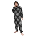 thumbnail image 5 of Soft Big Kids Onesie Pajamas Cozy Loose-Fit Jumpsuits for kids with Pockets for Christmas Lounge & Play Lace Pattern with Snowflakes, 5 of 8