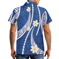 thumbnail image 4 of Garronmavis Matching Outfits for Couples Polynesian Short Sleeve Shirt for Men Size M Lightweight Shirts and Women's Round Neck Dress Hawaiian Vacation Sundress, 4 of 7
