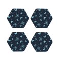 thumbnail image 2 of Disketp Beautiful Butterflies Funny Coasters,4 Pcs Leather Coasters With Holder, Perfect Housewarming Hostess Gifts,Protect Furniture From Water Marks Scratch And Damage, 2 of 9