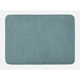 thumbnail image 1 of Neutral Color Bath Mat, Overlapped Style Rounds with Geometric Square Ornaments Pattern, Plush Bathroom Decor Mat with Non Slip Backing, 29.5" X 17.5", Blue Grey and Pale Teal, by Ambesonne, 1 of 2