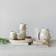 Creative Co-Op Tree Debossed Stoneware Butter Dish - Green Matte Glaze