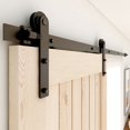 thumbnail image 4 of CCJH Sliding Barn Door Hardware Kit 7FT Track for Max 42" Wide Single Wood Door Easy Install, 4 of 4
