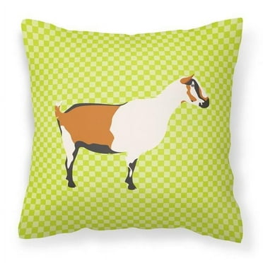 Carolines Treasures BB7706PW1818 Alpine Goat Green Fabric Decorative Pillow, 18 x 18 in.