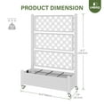 thumbnail image 3 of Bifanuo Durable Resin Raised Garden Bed for Flowers, Vegetables, and Herbs - Perfect for Backyard, Patio, and Balcony(White), 3 of 8