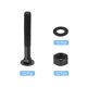 thumbnail image 3 of Kit de tornillos de carro M10 x 70mm, juego de 12 tornillos de carro incluye arandelas y tuercas - Acero al carbono con óxido negro, 3 of 6