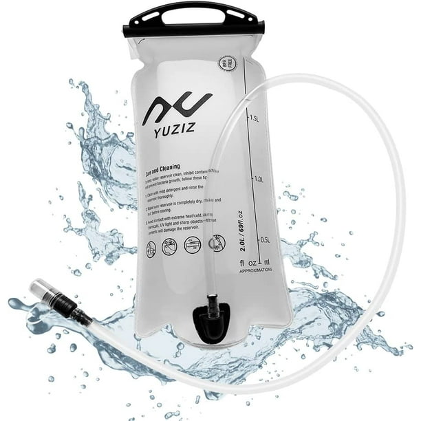 YUZIZ Hydration Bladder 2L Leak-Proof Water Bladder, Reusable Hydration  Reservoir for Backpacks for Camping, Cycling, 