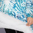 thumbnail image 3 of Oversized Wearable Blanket Hoodie,Colorful Tie Dye Pattern Sherpa Blanket Hoodie with Super Pockets,Super Warm Fuzzy Pullover for Women & Men, 3 of 6