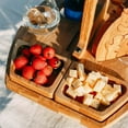 thumbnail image 6 of Other Picnic Tables Portable Wine Table with Foldable Picnic Snack Tray for Beach Camping Rv Outdoor Concerts, 6 of 9