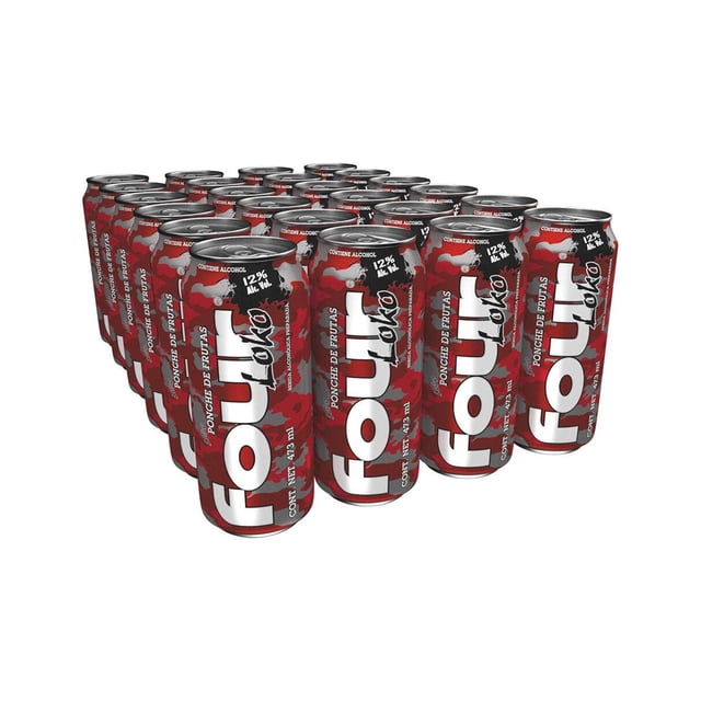 Pack de 24 Mezcla Four Loko Ponche de Frutas 473 ml Four Loko Ponche de Frutas