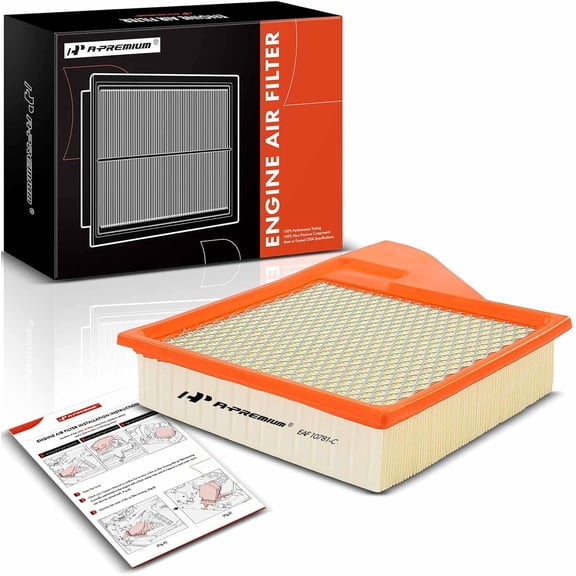 A-Premium Engine Air Filter Compatible with Ford Mustang 2010-2014, 3.7L 4.6L 5.0L, Flexible Panel, Replace# AR3Z9601B