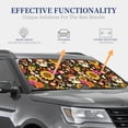 thumbnail image 4 of Disketp 2 Piece Sunflowers Mushrooms Pattern Windshield Sunshades,Folding Windshield Sun Shade For Car Suv Trucks Sedan,Blocks Uv Rays Sun Visor Protector-Small, 4 of 7