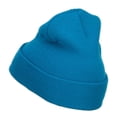 thumbnail image 2 of Surf Embroidered Long Beanie - Aqua OSFM, 2 of 5