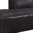 thumbnail image 4 of Modular Chaise with Top Grain Leather Fabric, Gray, 4 of 5