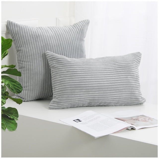 Paquete de 2, Funda de cojín cuadrada decorativa suave de pana, fundas de cojín, decoración del hogar, decoración para sofá, cama, silla, 18 x 18 pulgadas/45 x 45 cm brillar Juguete