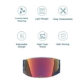 thumbnail image 3 of Amdohai Motorcycle High Clear Helmets Lens Fashion UV-Resistant Windshield Protective Cover Replacement for FF320 328 353 800, 3 of 8