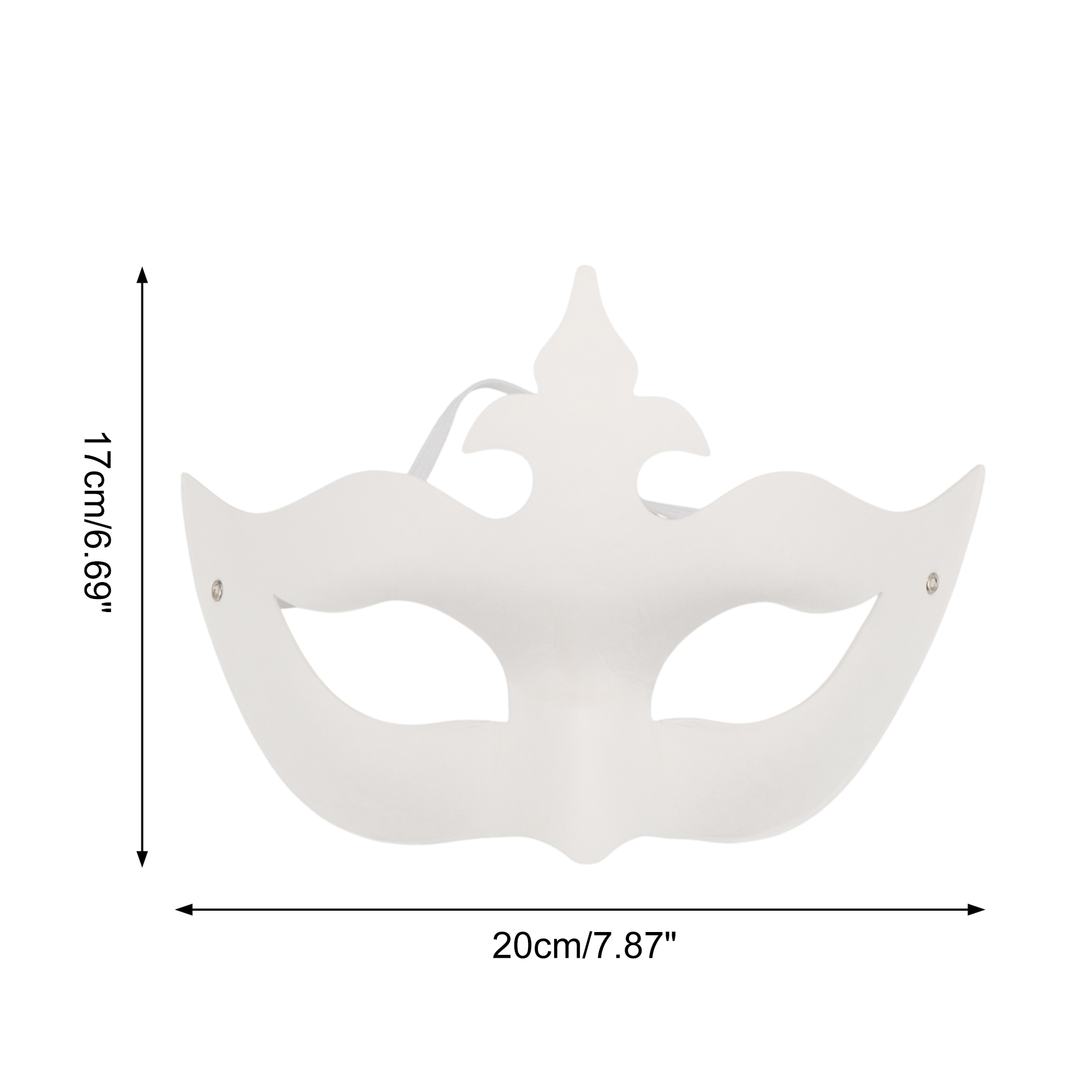 Unique Bargains 1 Pack Elegant Hand-Painted Party Mask White Pattern 8
