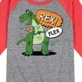 thumbnail image 3 of Toy Story - Rex Flex - Toddler & Youth Raglan Graphic T-Shirt, 3 of 6