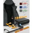 thumbnail image 2 of Forievic Graphene Heated Jacket for Men Heat Up to 20HRS 2V Fast Charge 18400mAh Large Capacity Winter Outdoor Lightweight Heating Jackets, 2 of 5