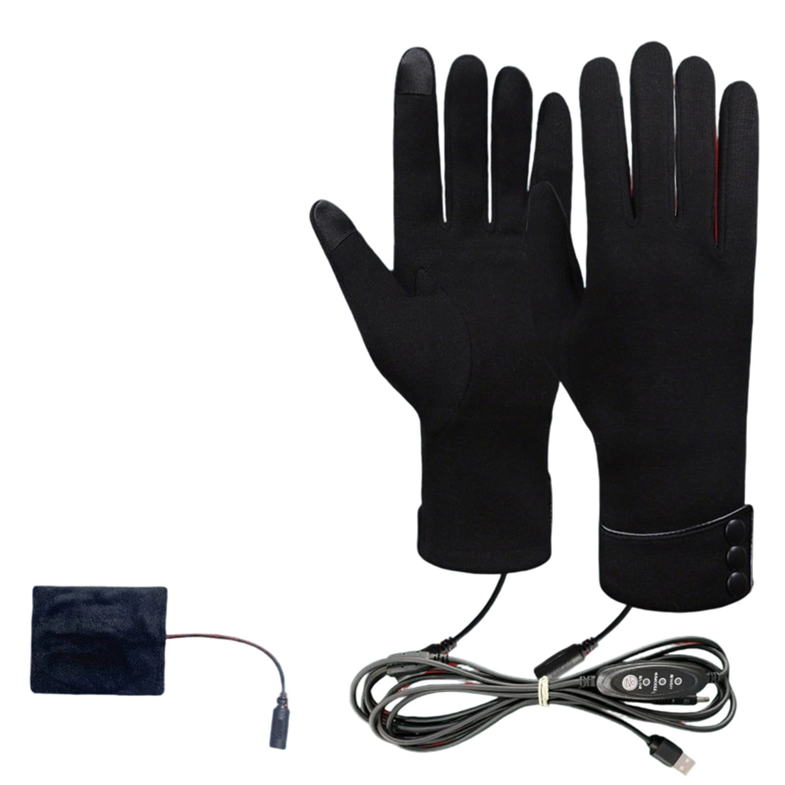 Lunxisen 4 Pcs Portable Heated Gloves Fingerless Rechargeable Hand Warmer for Cold Weather Indoor Outdoor Winter Activities Arthritis Pain Relief