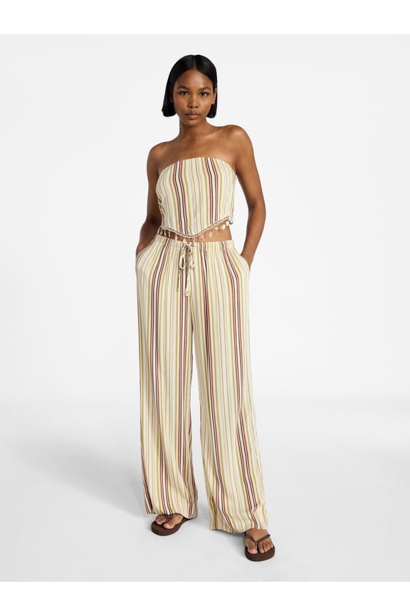 Scarf Top and Beach Pants Set, 2-Piece, Women's XXS-XXL