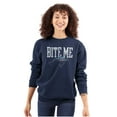 thumbnail image 3 of Bite Me Fishing Joking Attitude Humor Unisex Plus Fleece Graphic Sweatshirt Brisco Brands 2X, 3 of 5