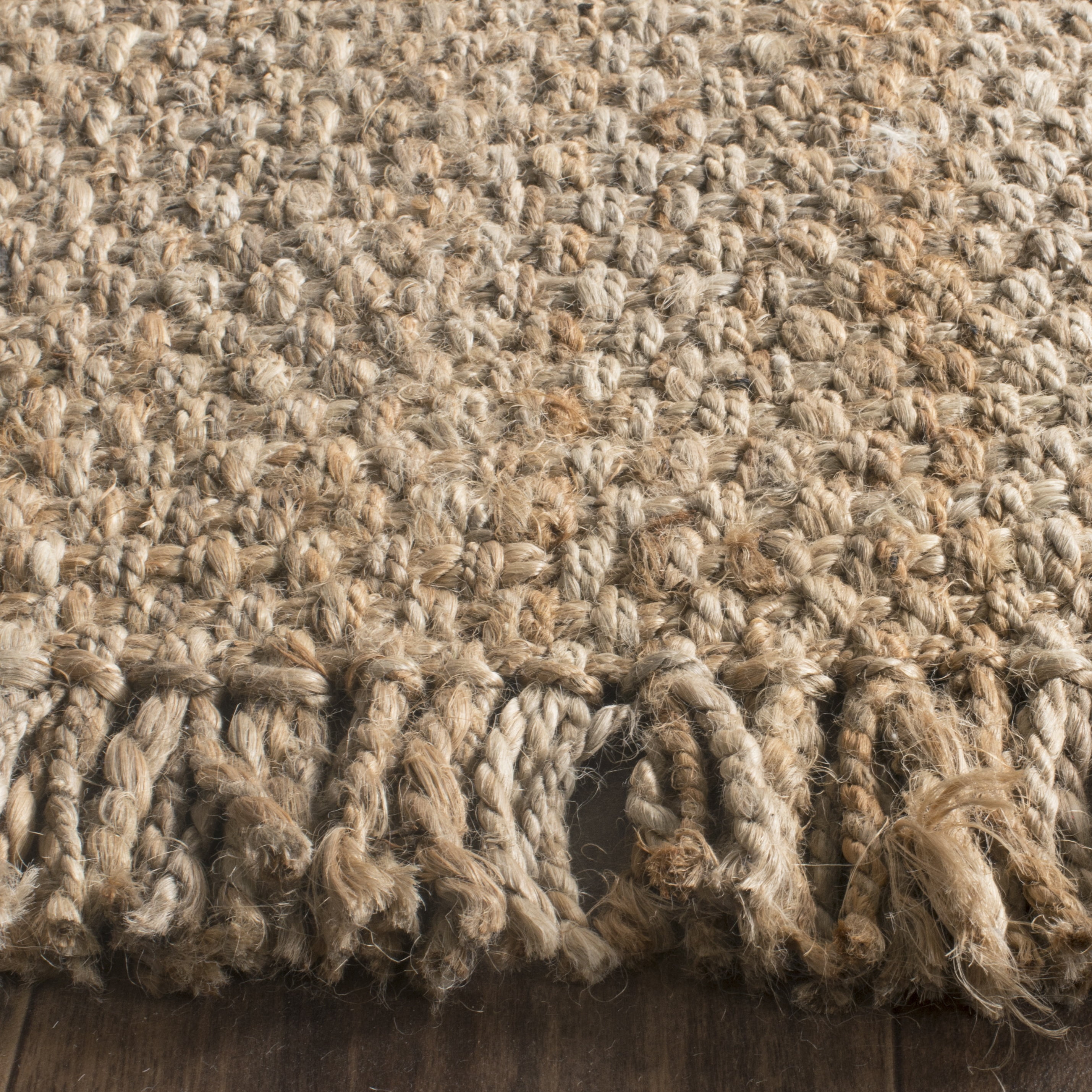 SAFAVIEH Natural Fiber Doncho Bordered Runner Rug, Natural, 2'6" x 18'